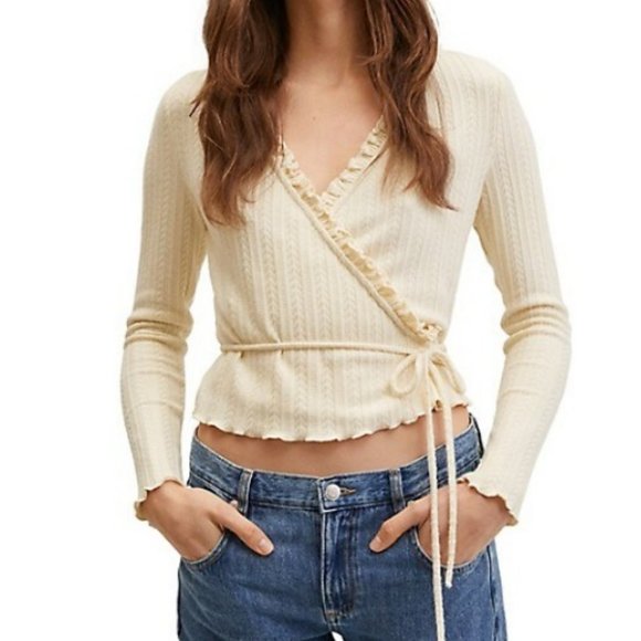 NWOT Wrap-Style Knitted Top - Picture 1 of 4